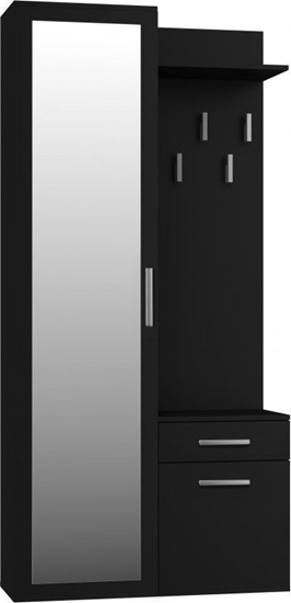 Изображение Topeshop Garderoba DUO szafa lustro czer mat