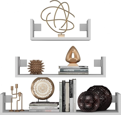 Изображение Topeshop KOMPLET 3 x PÓKA WISZCA CIENNA MOBI 3P BIEL