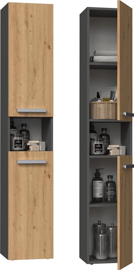 Picture of Topeshop SZAFKA AZIENKOWA REGA SUPEK NEL I ANTRACYT DB ARTISAN