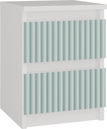 Picture of Topeshop Szafka nocna z szufladami, Malwa, 30x30x40 cm, biay, mitowy