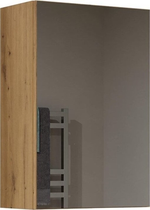 Picture of Topeshop Szafka wiszca do azienki, lustro, Pola, 40x22x60 cm, db artisan, mat