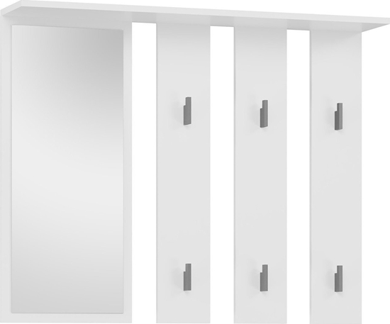 Picture of Topeshop WIESZAK NA UBRANIA LUSTRO KORYTARZ PARMA BIEL MAT