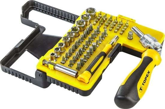 Изображение Topex kocówki wkrtakowe i nasadki z uchwytem, 68 sztuk (39D346)