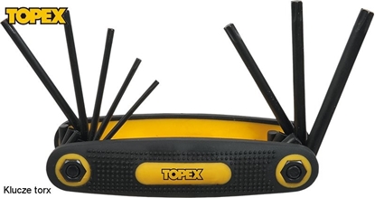 Picture of Topex Zestaw kluczy trzpieniowych torx wielofunkcyjne T9-T40 8szt. (35D959)