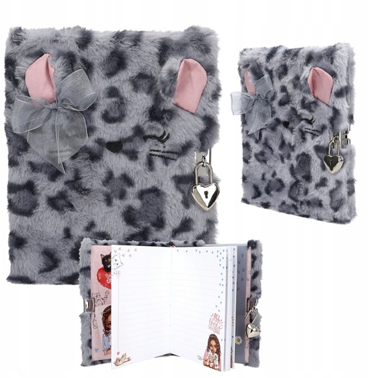 Picture of TOPModel Diary with fluffy cover, grey