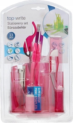 Изображение Topwrite Topwrite - Przybornik na biurko 13 elementów (róowy)