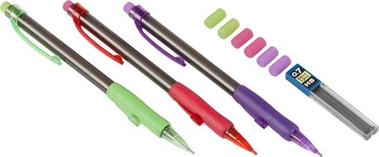 Picture of Topwrite Topwrite - Zestaw oówków mechanicznych z wymiennymi wkadami + gumki 10 elementów