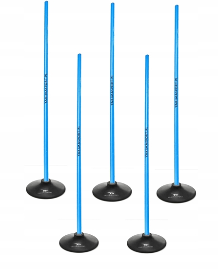 Picture of Tor przeszkód slalomowy 100cm laski + podstawa 1,5kg Niebieski