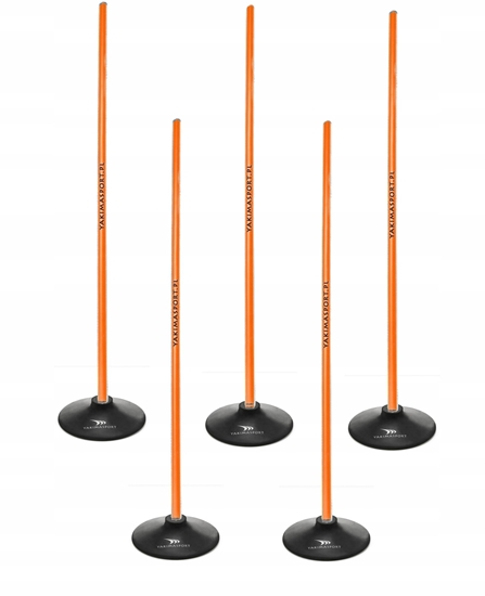 Изображение Tor przeszkód slalomowy 100cm laski + podstawa 1,5kg Pomaraczowy