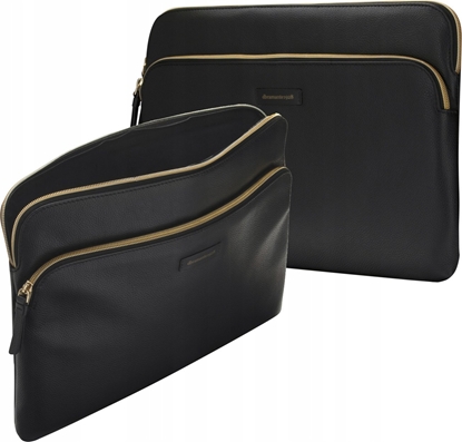 Picture of Torba dbramante Paris+ Pebbled full-grain leather sleeve for MacBook Pro 14'' and 14'' Laptop - Night Black