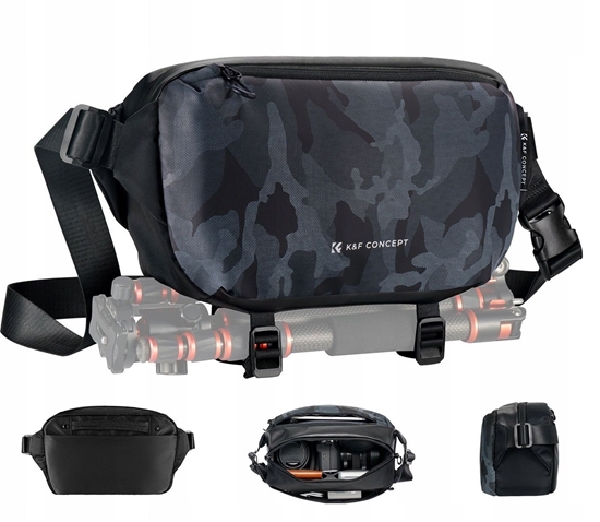 Picture of Torba Fotograficzna Walizka Saszetka Etui Na Aparat Kamer Telefon K&f 10l / Urban Camo / Kf13.157v4