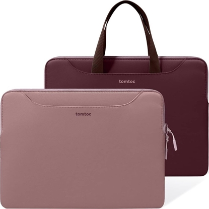 Attēls no Torba Tomtoc tomtoc Light-A21 Dual-color Slim Laptop Handbag, 13,5 Inch - Raspberry
