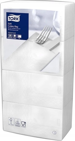 Picture of Tork Tork  Mikka poszetka na sztuce, 3-warstwowa, 200 sztuk  biaa
