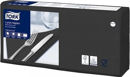 Picture of Tork Tork - Mikkie serwetki lunchowe, advanced, 2-warstwowe - Czarne