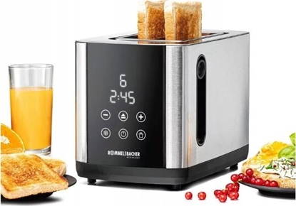 Attēls no Toster Rommelsbacher Rommelsbacher Toaster Sunny TO 850 (stainless steel/black, 800 watts, for 2 slices of toast)