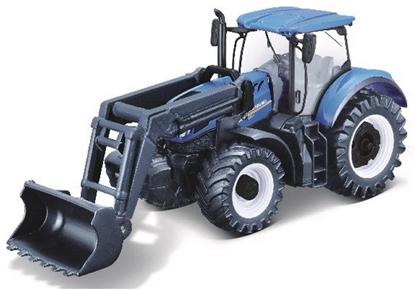 Attēls no Tractor w/front loader N.H. T7.615 10cm blue