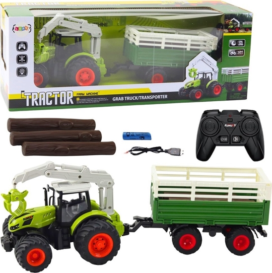 Picture of Traktor Rolniczy Z Przyczep I Chwytakiem Zdalnie Sterowany RC 2.4G LEAN Toys