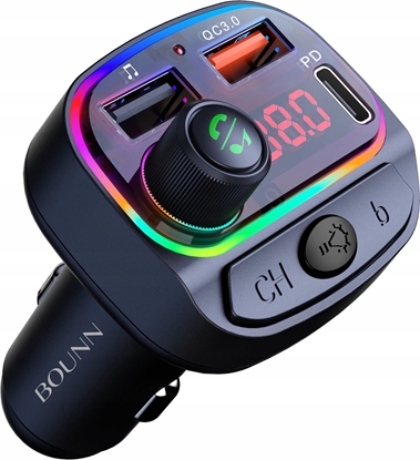 Picture of Transmiter FM Bounn Bounn Åadowarka samochodowa QC3.0+PD18W C14