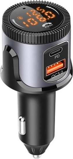 Изображение Transmiter FM Extra Digital FM moduliatorius automobiliui BC72 (QC3.0 18W, PD3.0 30W, LED, laisv rank ranga)