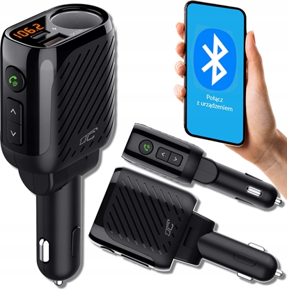 Picture of Transmiter FM LTC TRANSMITER BLUETOOTH V5.3 Z GN. ZAPALNICZKI 120W MIERNIK AKU. QC3.0+Type-C (PD 20W)