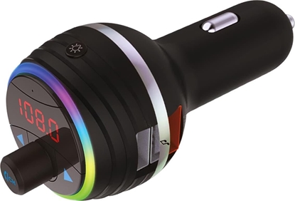 Attēls no Transmiter FM PeiYing Transmiter samochodowy FM z funkc bluetooth i dwoma gniazdami USB