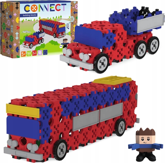 Picture of TREFL klocki Connect Autobus/Auto-naczepa M 61973