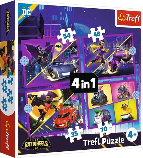 Picture of Trefl Puzzle 4w1 Poznaj Batwheels - cznie 207 elementów (34658)