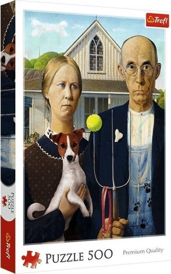 Изображение Trefl Puzzle American Gothic: Psia Edycja 500 elementów (37526)
