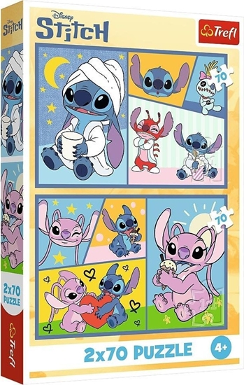 Picture of Trefl Puzzle Lilo & Stitch Ze Stitchem nie ma nudy 2x70 elementów (34444)