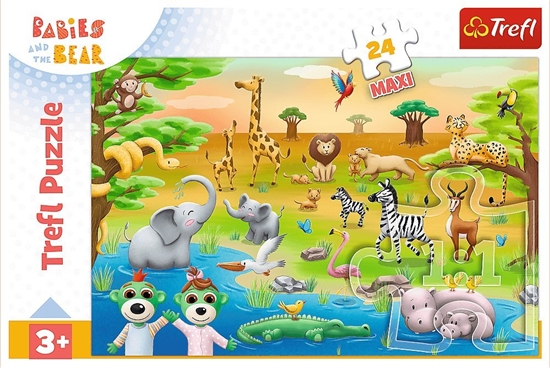 Изображение Trefl Puzzle Maxi Safari - Bobaski 24 elementy (14373)