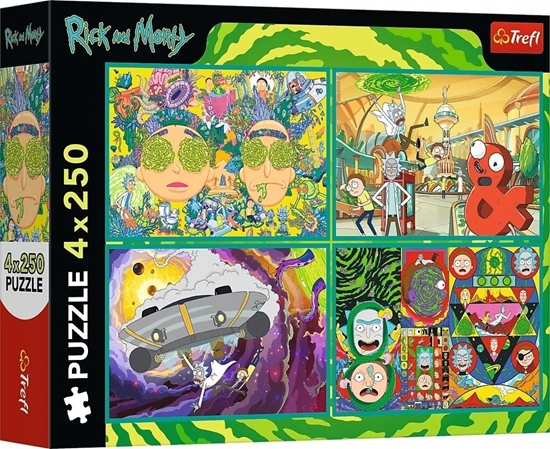 Picture of Trefl Puzzle Zakrcony wiat Ricka i Morty'ego 4x250 elementów