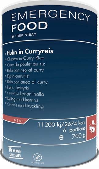 Picture of Trek N Eat EMERGENCY LINE Curry ryowe z kurczakiem, 700g  [Chicken in Curried Rice-EL]