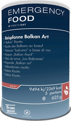 Attēls no Trek N Eat EMERGENCY LINE Danie z ryu po bakasku, 625g  [Balkan Risotto-EL]