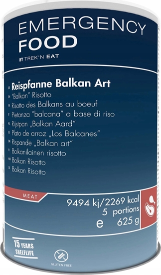 Picture of Trek N Eat EMERGENCY LINE Danie z ryu po bakasku, 625g  [Balkan Risotto-EL]