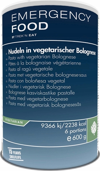 Picture of Trek N Eat EMERGENCY LINE Makaron z wegetariaskim sosem Bolognese, 600g  [Pasta with vegetarian Bolognese-EL]