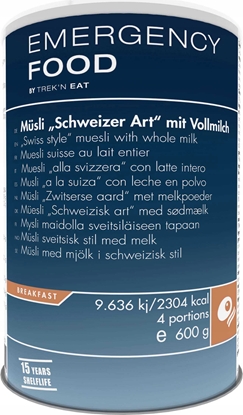 Attēls no Trek N Eat EMERGENCY LINE Musli "po szwajcarsku" z mlekiem w proszku,   [Swiss Muesli with Milk-EL] 600g