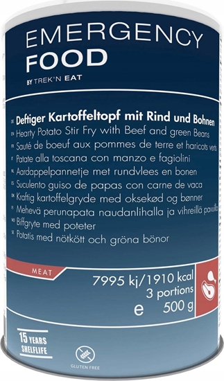 Picture of Trek N Eat EMERGENCY LINE Smaone ziemniaki z woowin i zielon fasol, 500g  [Hearty Potato Stir Fry with Beef-EL]