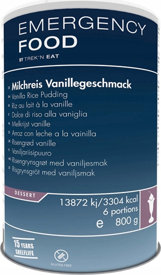 Picture of Trek N Eat EMERGENCY LINE Waniliowy pudding ryowy, 800g  [Vanilla Rice Pudding-EL]