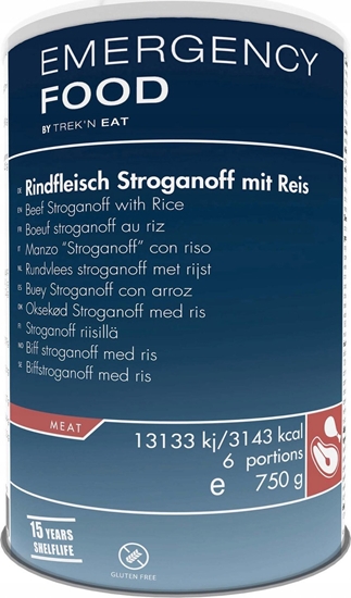 Picture of Trek N Eat EMERGENCY LINE Woowina a la Strogonoff z ryem, 750g  [Beef Stroganoff with Rice-EL]