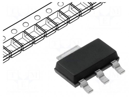 Изображение Triac | 600V | 1A | 5mA | SMD | spole, lente | SOT224