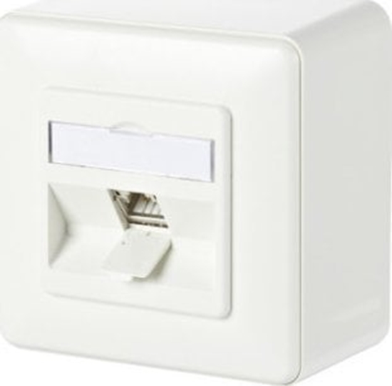 Изображение TRITON METZ CONNECT C6Amodul 1-portowy wylot 180° AP, czysta biel RAL9010