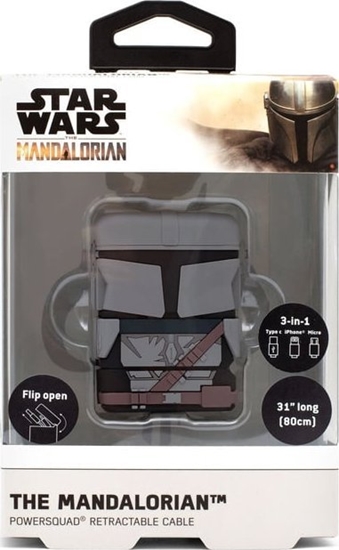 Picture of TRITON Thumbs Up PowerSquad The Mandalorian kabel USB 0,6 m USB A USB C/Micro-USB B/Lightning Czarny, Szary