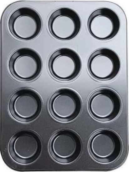 Picture of TRITON Torta blacha na 12 mufinek Czarna Non-Stick 35 cm