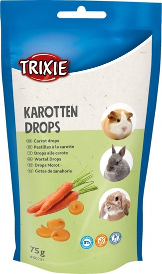 Picture of Trixie Dropsy przysmaki dla gryzoni o smaku marchewkowym, 75g