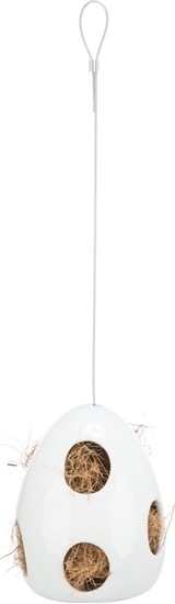 Picture of Trixie Podajnik na materia gniazdowy, dla ptaków, biay, ceramiczny, 10,5 x 10,5 x 15 cm, zawieszany