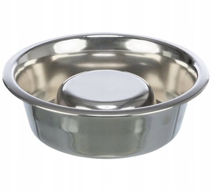Attēls no Trixie Slow Feeding bowl, stainless steel, 1.1 l/ø 21 cm