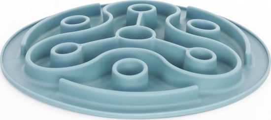 Picture of Trixie Slow Feeding, mata do karmienia, dla psa/kota, niebieska, TPE, 28 cm, spowalniajca jedzenie