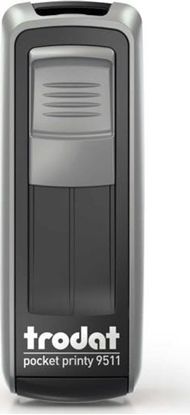 Изображение Trodat PIECZTKA TRODAT 9511 POCKED PRINTY SREBRNA - PODUSZKA CZARNA 38X14MM