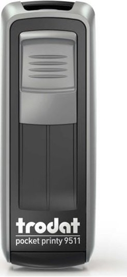 Изображение Trodat PIECZTKA TRODAT 9511 POCKED PRINTY SREBRNA - PODUSZKA CZARNA 38X14MM
