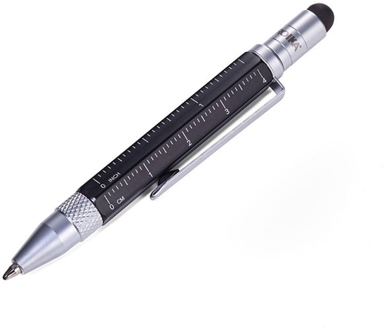 Picture of TROIKA Multitasking-Kugelschreiber LILIPUT TOOL PEN schwarz
